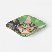 Wasserfarbenmalerei Katze mit Schildpattmuster Pappteller (Gewinkelt)