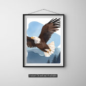 Wasserfarbenmalerei Weißkopfseeadler Poster