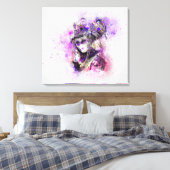 Wasserfarbenmaskerine Leinwanddruck (Insitu (Schlafzimmer))