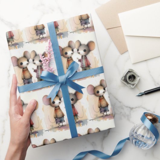 Wasserfarbenmäuse Geschenkpapier (Schenken)