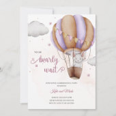 Wasserfarbenmäuse in einer Luftballon-Genderoffenb Einladung (Vorderseite)