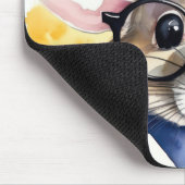 Wasserfarbenmäuse mit Brille Mousepad (Ecke)