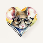 Wasserfarbenmäuse mit Brille Notizblock (Vorderseite)