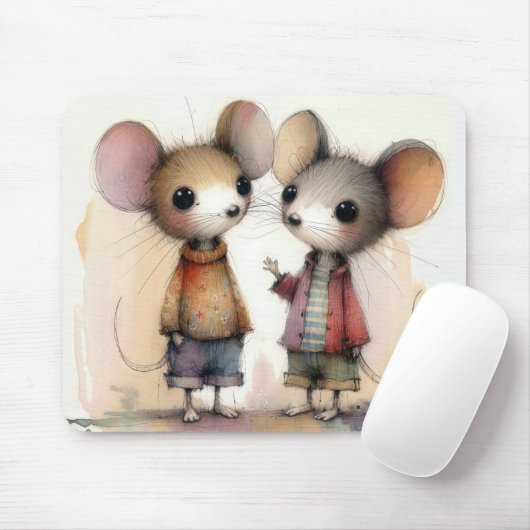 Wasserfarbenmäuse Mousepad (Mit Mouse)