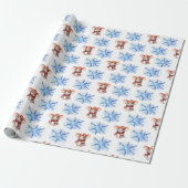 Wasserfarbenmäuse und Schneeflocken Geschenkpapier (Ungerollt)