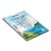 Wasserfarbenmeer Irish Sessing Gedicht weg Geschen Notizblock (Rechte Seite)