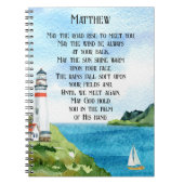 Wasserfarbenmeer Irish Sessing Gedicht weg Geschen Notizblock (Vorderseite)