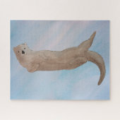 Wasserfarbenmeer Otter Puzzle (Horizontal)