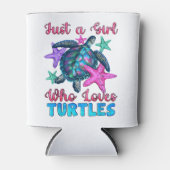 Wasserfarbenmeer von Schildkröten nur ein Mädchen, Dosenkühler (Vorderseite)