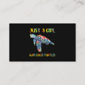 Wasserfarbenmeer von Schildkröten nur ein Mädchen, Visitenkarte (Rückseite)