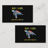 Wasserfarbenmeer von Schildkröten nur ein Mädchen, Visitenkarte (Vorne/Hinten)