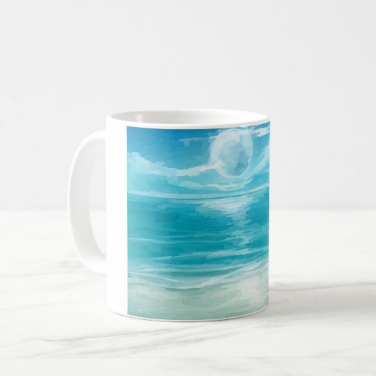 Wasserfarbenmeerschildkröten-Nest Kaffeetasse (Vorderseite Links)