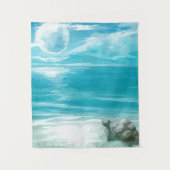 Wasserfarbenmeerschildkröten-Nest Wandteppich (Vorderseite)