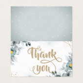 Wasserfarbenminze Grüne Rose Vielen Dank Visitenkarten (Außenseite Aufgefaltet)