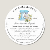 Wasserfarbenmischung Daisy Label Hütte Bäckerei Runder Aufkleber