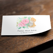 Wasserfarbenmischung mit Rose Bäckerei, Catering Visitenkarte