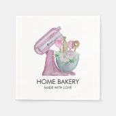 Wasserfarbenmischung und Blume Backen Serviette (Vorderseite)