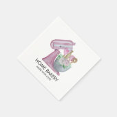 Wasserfarbenmischung und Blume Backen Serviette (Ecke)