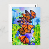 Wasserfarbenmonarchie ~ Rett des Monarchen Postkarte (Vorne/Hinten)