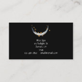 Wasserfarbenmondphase mit Sternen Visitenkarte (Rückseite)