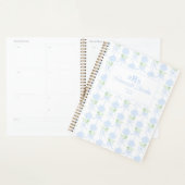 Wasserfarbenmonogramm-Hydrangea-Bows Planer (Anzeige)