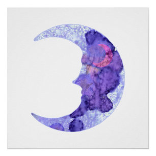 Wasserfarbenmoon Poster