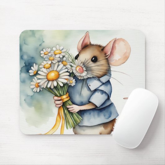 Wasserfarbenmouse mit Daisy-Bunch Mousepad (Mit Mouse)