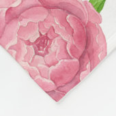 Wasserfarbenmuster aus Peony-Bouquet Fleecedecke (Ecke)