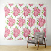 Wasserfarbenmuster aus Peony-Bouquet Wandteppich (Beispiel (Horizontal))