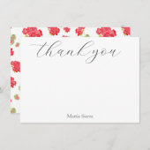 Wasserfarbenmuster Dankeskarte (Vorne/Hinten)