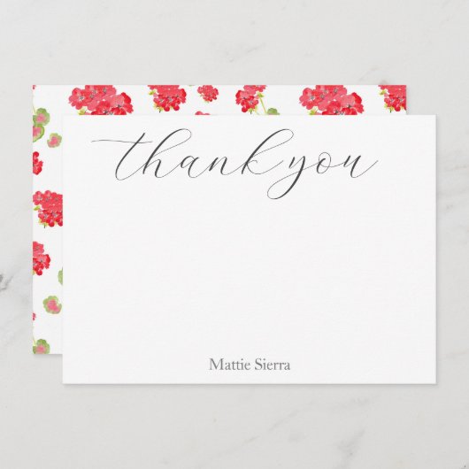 Wasserfarbenmuster Dankeskarte (Vorne/Hinten)