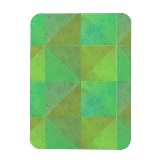 Wasserfarbenmuster der grünen Geometrie Magnet (Vertikal)