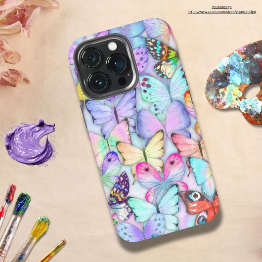 Wasserfarbenmuster für Mädchen Moderne iPhone Hülle