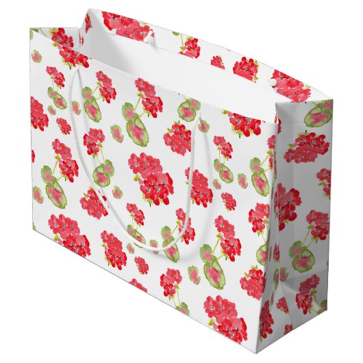 Wasserfarbenmuster Große Geschenktüte (Rückseite Schrägansicht)