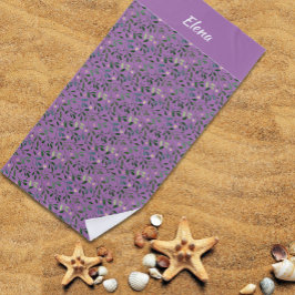 Wasserfarbenmuster, grüne Blattbezeichnung Strandtuch