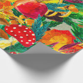 Wasserfarbenmuster im Herbst mit Blätter Geschenkpapier (Ecke)