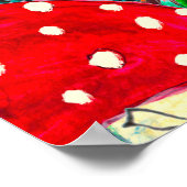 Wasserfarbenmuster im Herbst mit Blätter Poster (Ecke)