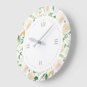 Wasserfarbenmuster in Rosen Große Wanduhr (Winkel)