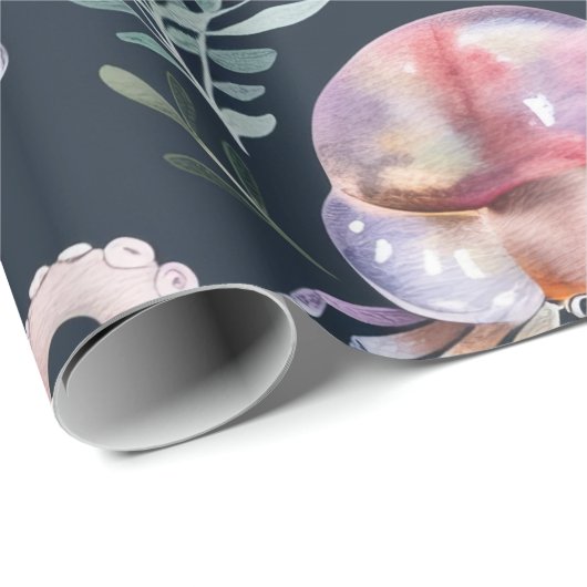 Wasserfarbenmuster: Korallenriff - Freuden Geschenkpapier (Rolleneckpunkt)