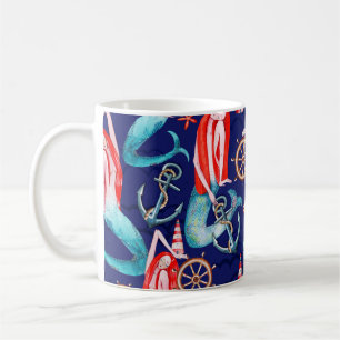 Wasserfarbenmuster Meer Kaffeetasse