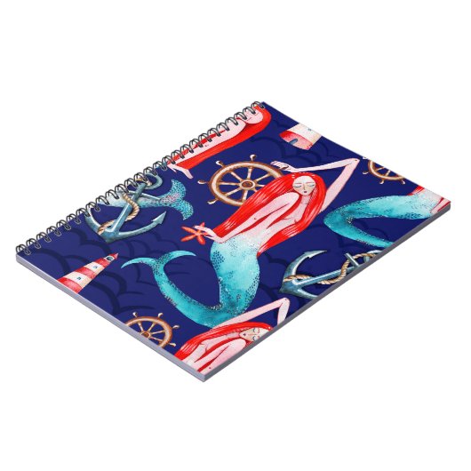 Wasserfarbenmuster Meer Notizblock (Linke Seite)