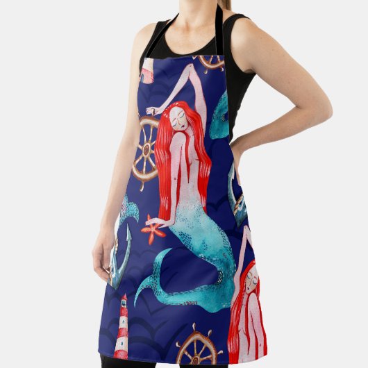 Wasserfarbenmuster Meer Schürze (InSitu)