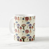 Wasserfarbenmuster mit bunten Pilzen Kaffeetasse (Vorderseite Links)