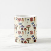 Wasserfarbenmuster mit bunten Pilzen Kaffeetasse (Mittel)