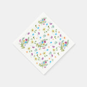 Wasserfarbenmuster mit handgezeichnet, zarter Wild Serviette (Ecke)