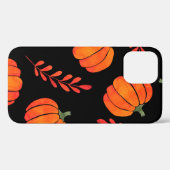 Wasserfarbenmuster mit orangefarbenen Kürbis Case-Mate iPhone Hülle (Rückseite (Horizontal))