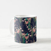 Wasserfarbenmuster Pfau auf einer Baumkirsche,Blum Kaffeetasse (Vorderseite Links)