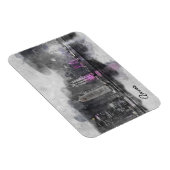 Wasserfarbennacht Katar Magnet (Rechte Seite)