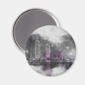 Wasserfarbennacht Katar Magnet (Vorderseite/Rückseite)