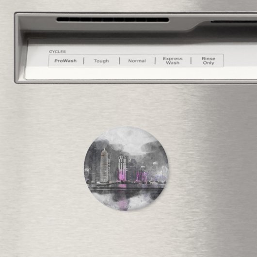 Wasserfarbennacht Katar Magnet (In Situ (Geschirrspüler))